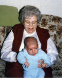 Grandma McCallen with Patrick 1985