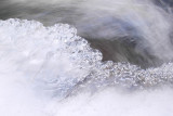 Ice and rushing water