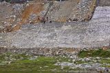 1823 Rock and cement banking in preparation of the rising water from the dam.