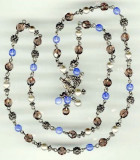 Necklace Blue Purple Silver