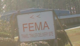 Close up of FEMA sign