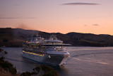 Sapphire Princess leaving Otago harbour