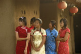 Curious girls at chinese village