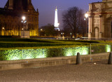 Special blinking lights on Eiffel Tower on the hour.