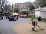 Activity at street level before the ascend.