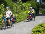 Only way down the steep driveway is to ride it.