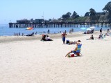 The weather was great for the beach.