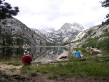 Lunch at the tranquil lake.