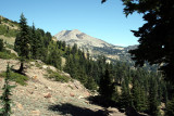 Lassen peak looms throughout the park.