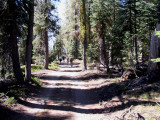 We decide to hike around the lake.