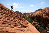 Hking the sandstone formations of Snow Canyon