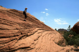 Hking the sandstone formations of Snow Canyon