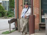 The unflappable Bill Dehlinger outside the Gruene Country store.