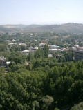 View south from room in Hotel Kazakhstan, Kok-Tobe hill on right