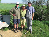 Dominic, Lillian and Peter at the rest area near Bustillo del Paramo