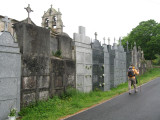 A cemetery faces out to the camino