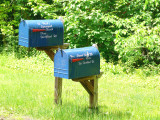 blue mailboxes