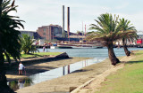 Glebe Island, from across a drain