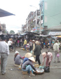Overflow from market onto street