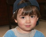 Cap turned round for photography