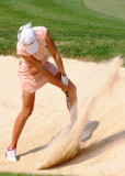 Natalie Gulbis chips out of the bunker