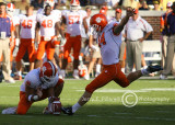 Clemson PK Mark Buchholz attempts a field goal