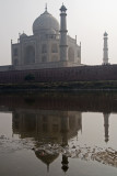 Taj Mahal Reflected In Yamuna