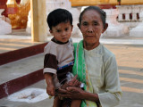 Woman and Child in Mandalay Temple