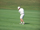 Ken Atkinson again out of the fairway