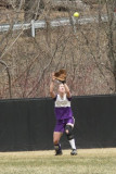 Katelyns Warm Up in Outfield
