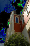 Monastry with fractal sky