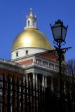 State House with Lamp Post and Blue Sky