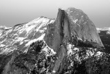 Yosemite: Half Dome in Late Afternoon Light (B&W)