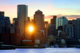 Financial District Sunset from Boston Harbor