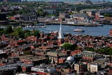 North End Rooftops with Old North Church and the USS Constitution