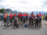 The Le Peloton crew, setting out from Langdale to Earls Cove