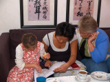 2007-09-15 Nicole reading - mom and grandmom listening