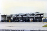 1992 - Hurricane Andrew roof damage to the Sonic Aviation hangar