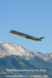 American Airlines MD-82 N408AA with Pikes Peak in the background airline aviation stock photo #2628P