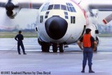 1992 - Coast Guard operations after Hurricane Andrew - HC-130H starting up