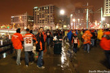 Heading out of the stadium after the game