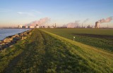 BP chemical works with river Humber on left