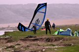 Kitesurfing at Chesil Beach Dorset