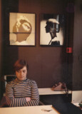 The receptionist at the reception in the Queen Street  Academy1975