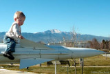 December 2006 - Kyler sitting on old Army missile