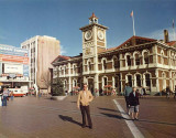 1981 - Don Boyd in front of the old Chief Post Office, Cathedral Square, Christchurch, New Zealand
