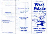 1970s - Pizza Palace at 3099 SW 8th Street - outside of folded menu