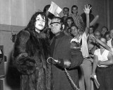 1950s & 60s - Charlie Baxter as M. T. Graves with the fur coat lady and audience on WCKT-TV Channel 7 Miami