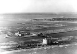 1920 - Gulfstream Apartments on Miami Beach, St. Francis Hospital on Allison Island, LaGorce Island & Normandy Isle to the right