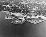 1942 - Dinner Key - Pan American flying boat base and U. S. Coast Guard Air Station on right